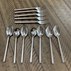 Lenox Lx Collective 7 Tbs,  5 Fork Flatware, Stainless, 8/10 Lot of 12